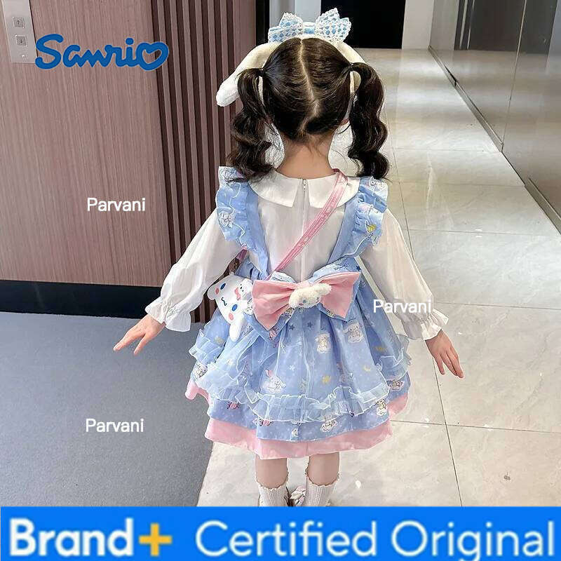 Sanrio New Girls Cinnamoroll Princess Spring Autumn My Melody s Anime Figure Lolita Dress Tutu Skirt Kawaii Cartoon H260206 - view 5
