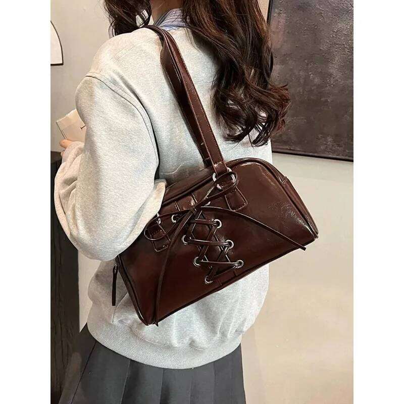 Large Capaci Women's Underarm Handbag 2025 New Autumn Winter Retro Single oulder Commuting Pillow Bag Y260205