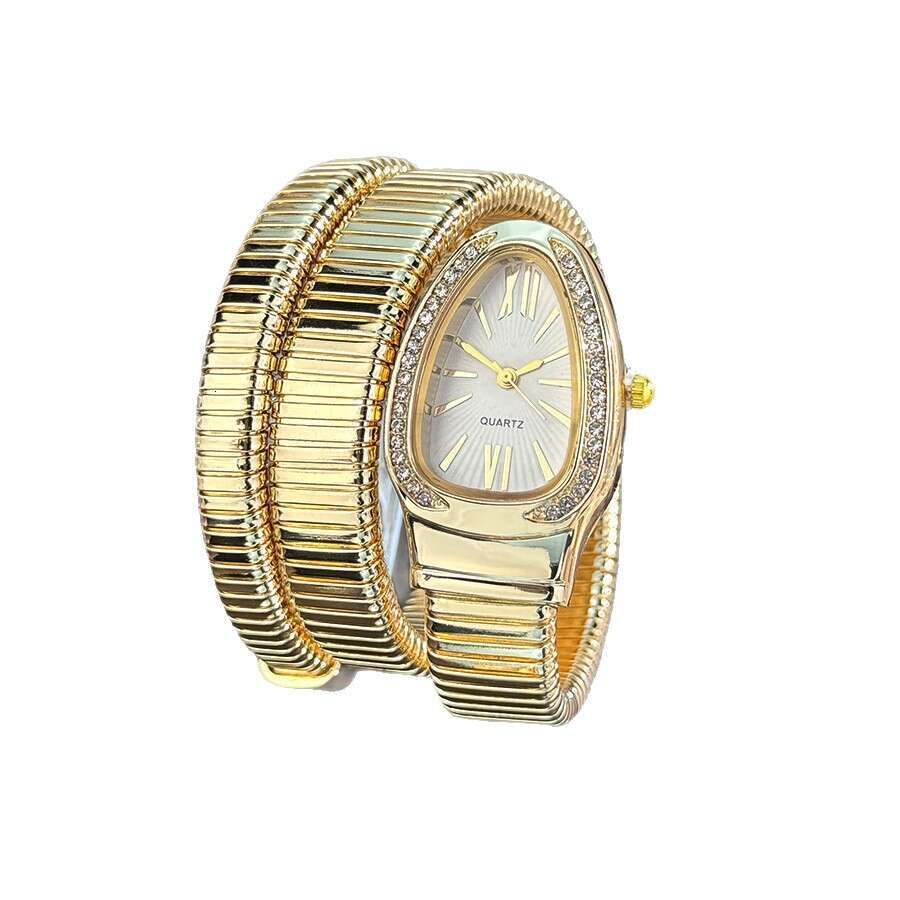 Foreign Trade Snake-Shaped Women's Creative Versatile Quartz Personalized Bracelet Watch