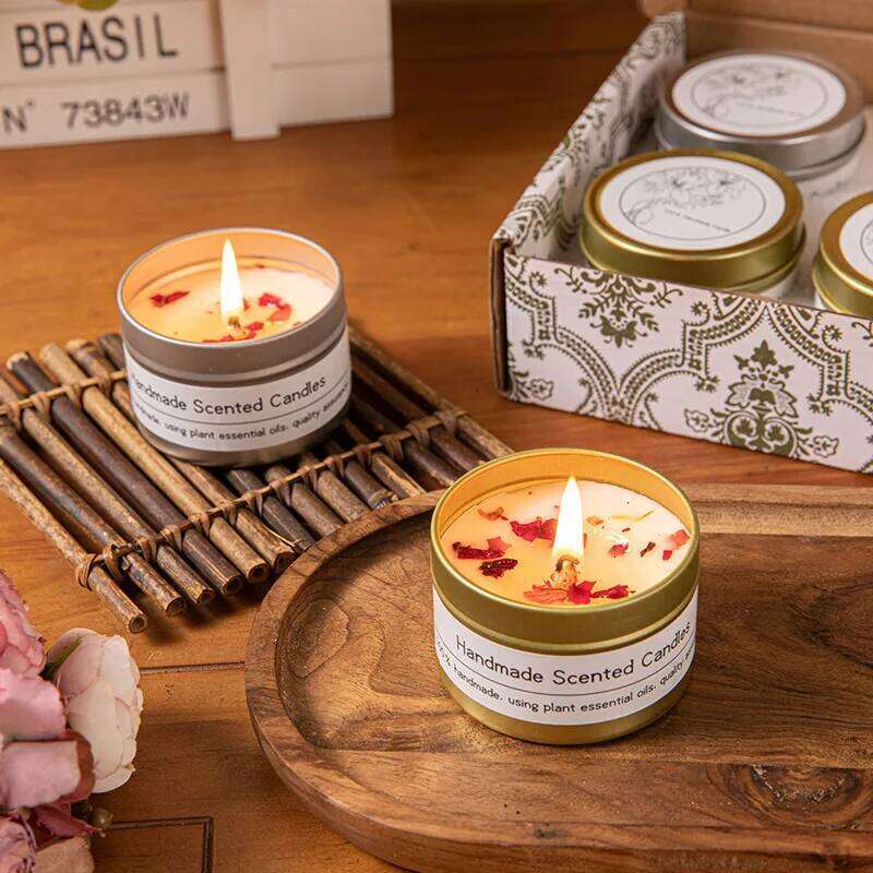 Soy wax dried floral scented candles, creative wedding souvenirs, birthday and Christmas gifts S260205