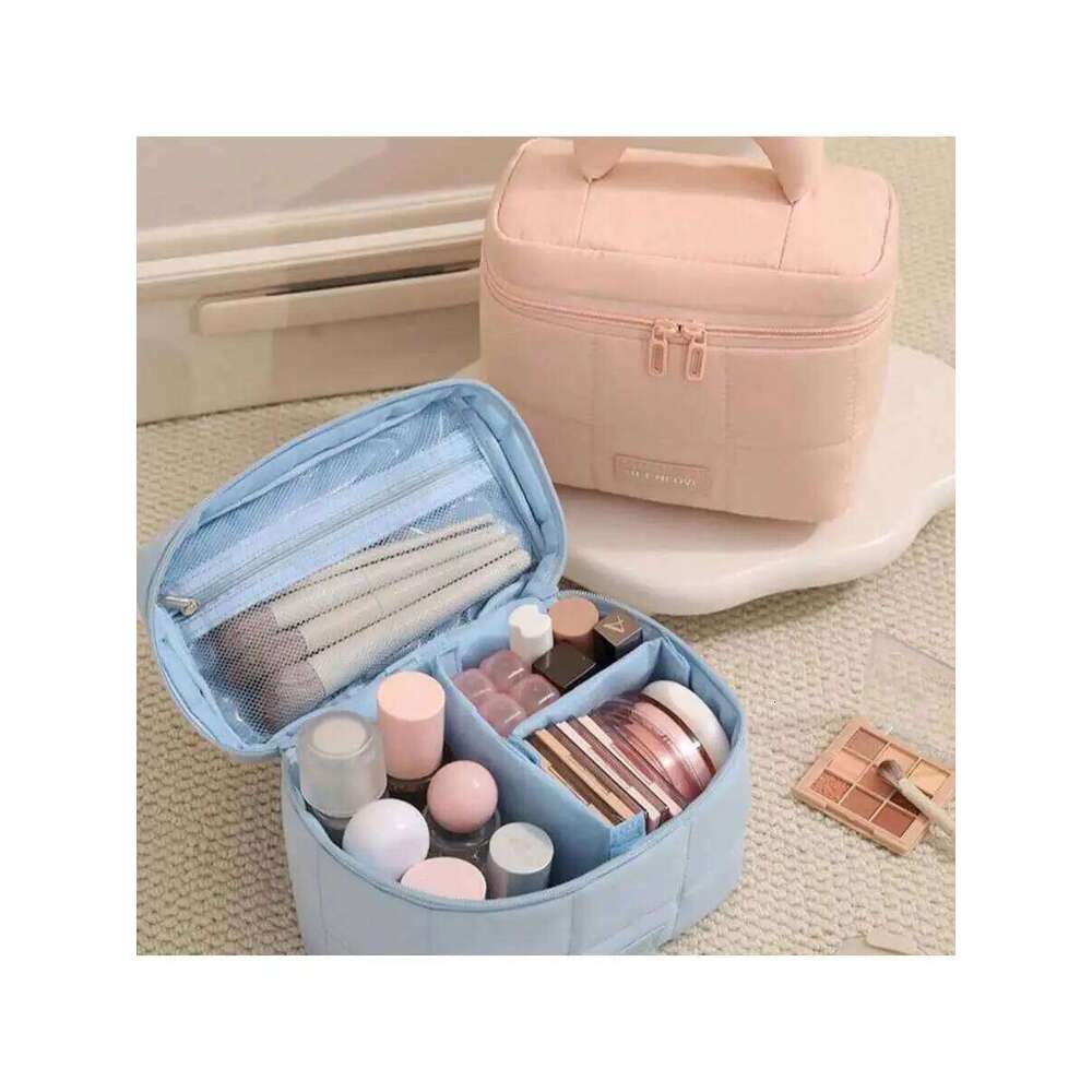 New zipper handbag makeup pouch daily large capacity cosmetics portable hand-held storage bag Y260206
