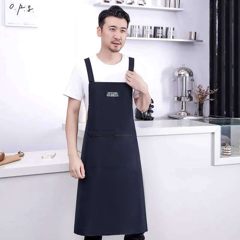 Waterproof Oil-resistant Extended plus Size Kitchen Home Use Knee-length Cooking Dining Workwear Waist Apron S260205