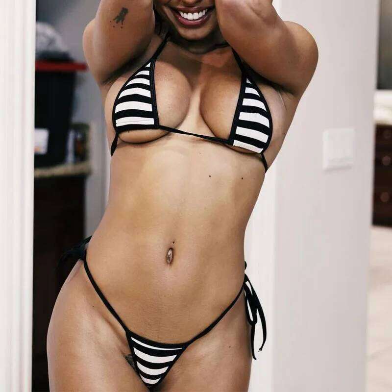 Y2k Sexy Zebra Print Thong Bikini Set Halter Beachwear Woman Bathing High Waist Swimsuit Z260206
