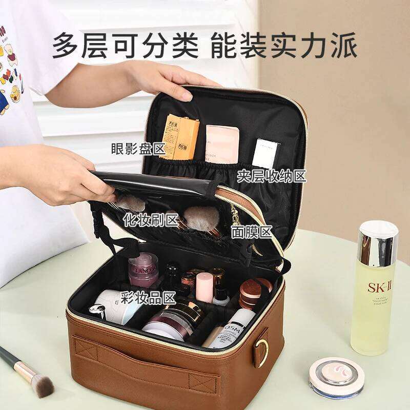 Bag 2024 New Portable Three-layer Professional Make-up Artist Cosmetic Storage Case Y260206