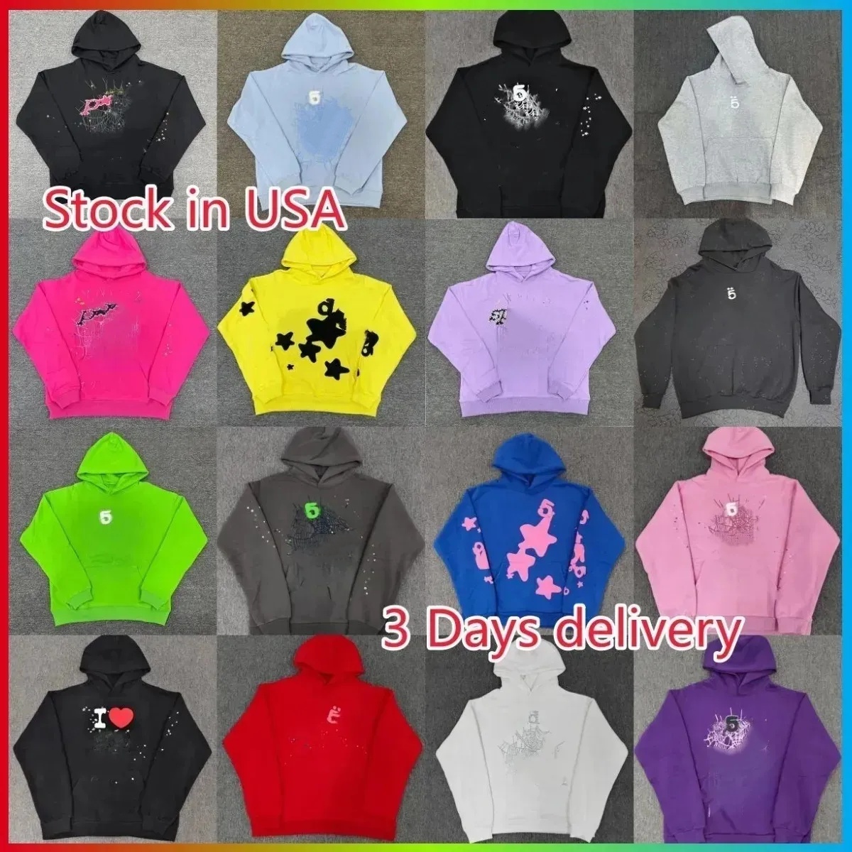 Designer Spider Hoodie Mens Hoodies spiderhoodie Sweatshirt Hip Hop Sports womens Foam Letter Printing Puff Printed hoodies