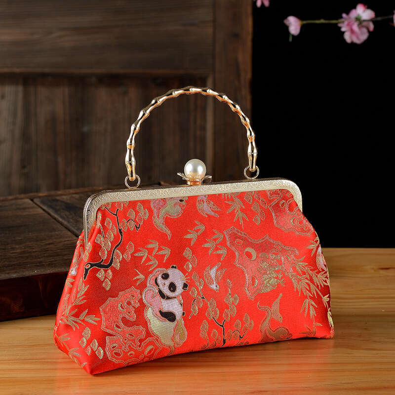 Retro Style Pearl Buckle Embroidered Hanfu Handbag Cheongsam New Year Banquet Bag MASA