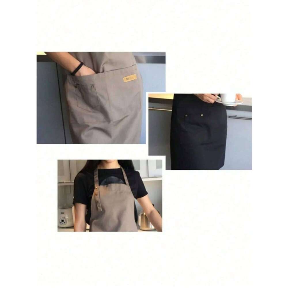 Fashion Canvas Kitchen Aprons Woman Men Chef Work Apron For Grill Restaurant Bar Shop Cafes Beauty Nails Studios Waiter S260205