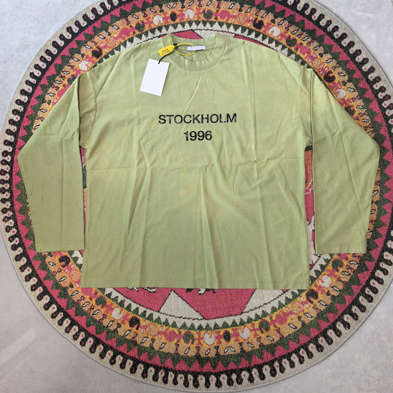 90s Grunge Distressed Fashion Oversized Long Sleeve Vintage Tee Artisan Washed Cotton Ripped Design Unisex T shirt Streetwear for Men Women 25ss 0601