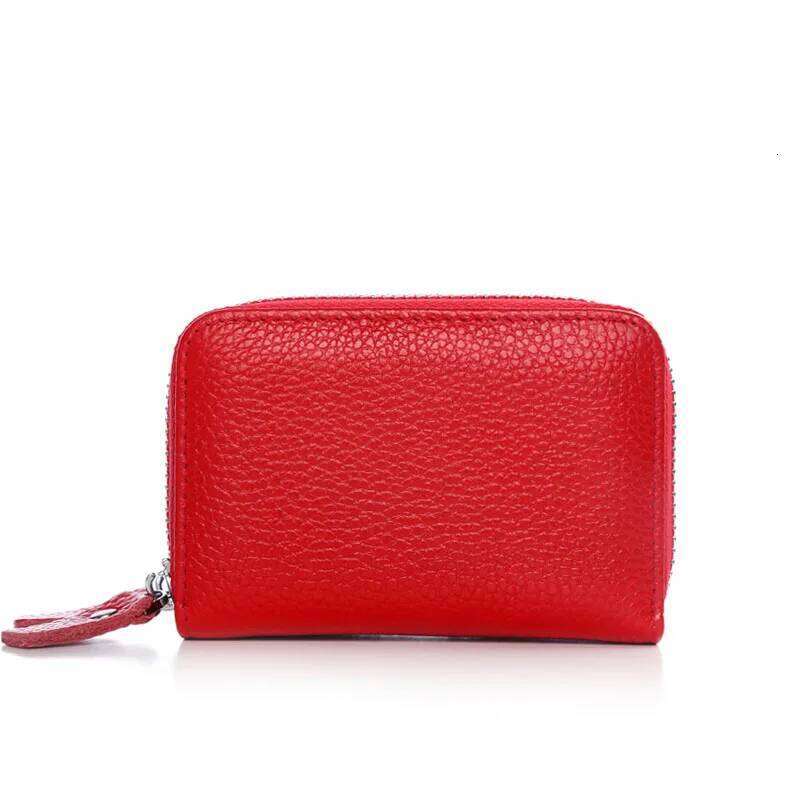 Fashion Brand Genuine Leather Women Holder Double Zipper Large Capacity Female ID Credit Card Case Bag Wallet Y260206