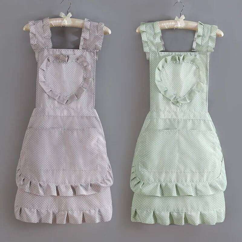 Cotton Canvas Apron Kitchen Household Small Fresh Female Fashion Wear-resistant Waist Breathable Anti-fouling Women's Overalls S260205