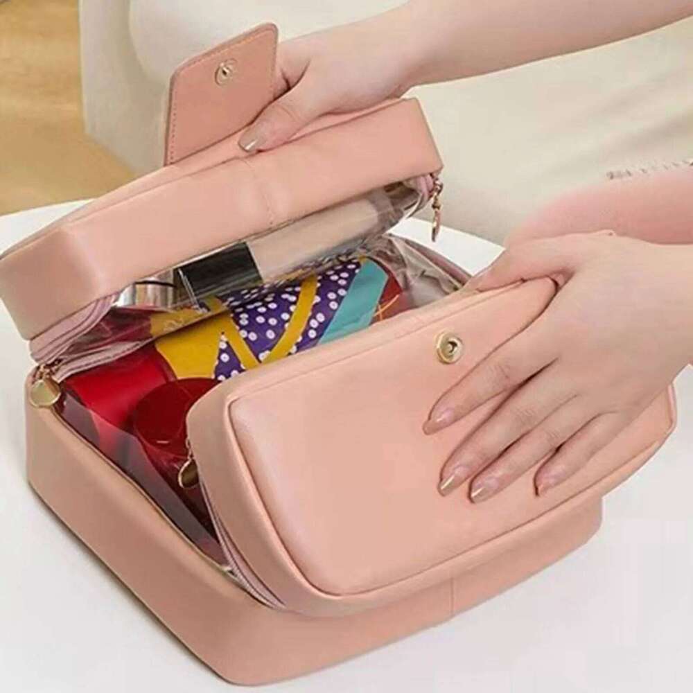 3 in 1 Makeup Bag Large Capacity Travel Cosmetic Organizer Portable Waterproof Multifunctional Toiletry Storage Pouch Y260206