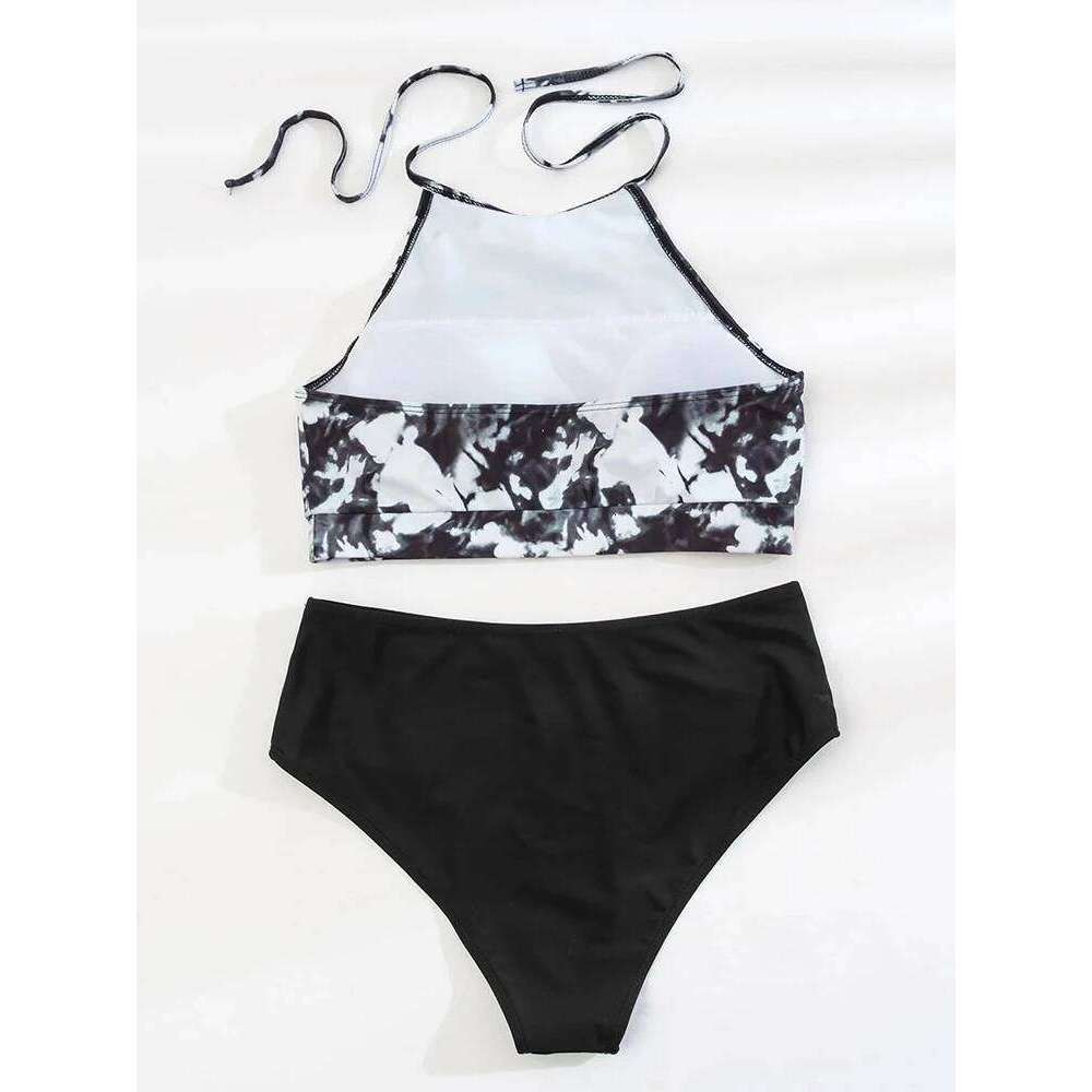 Riseado High Waist Bikini Woman Swimsuit Tie Dye Bathing Suit Sexy Bikinis Set Summer Beachwear XJ260206