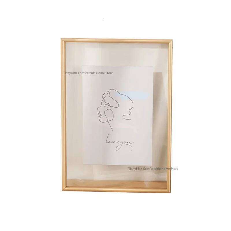 Aluminium Alloy Transparent Modern Simple Hang A Wall Friends Picture Frame Acrylic Nordic Home Decor Porta Retrato FYPF S260205