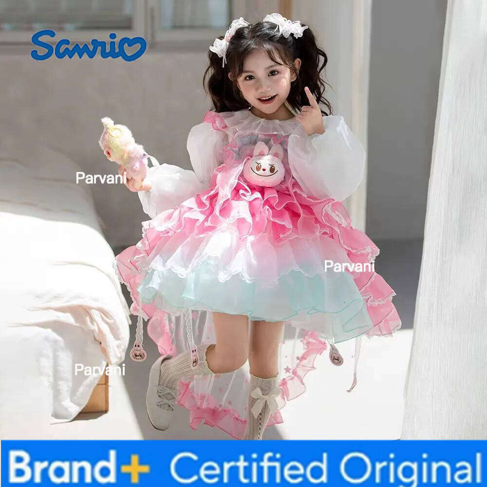 Sanrio Girls' Lolita Base Layer Shirt Girls Spring and Autumn Long Lace Collor Pullover 2-10Y H260206 - view 6