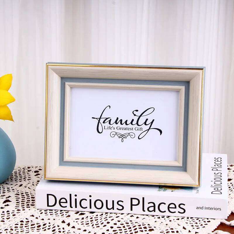 Nordic Ins Style Minimalist Picture Frame Desktop Display Wall Hanging 6/7/8/10/Inch A4 Family Photo Decoration Log Color S260205