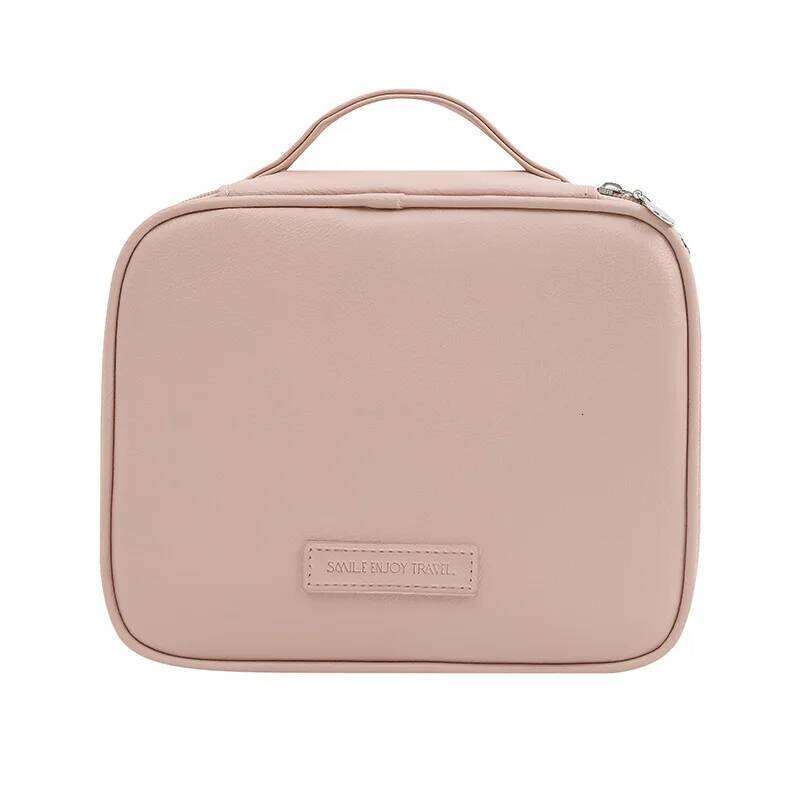 New Makeup Skin Texture PU Leather Portable Travel Handheld Storage Toilet Bag Large Capacity Manufacturer Wholesale Order L Y260206