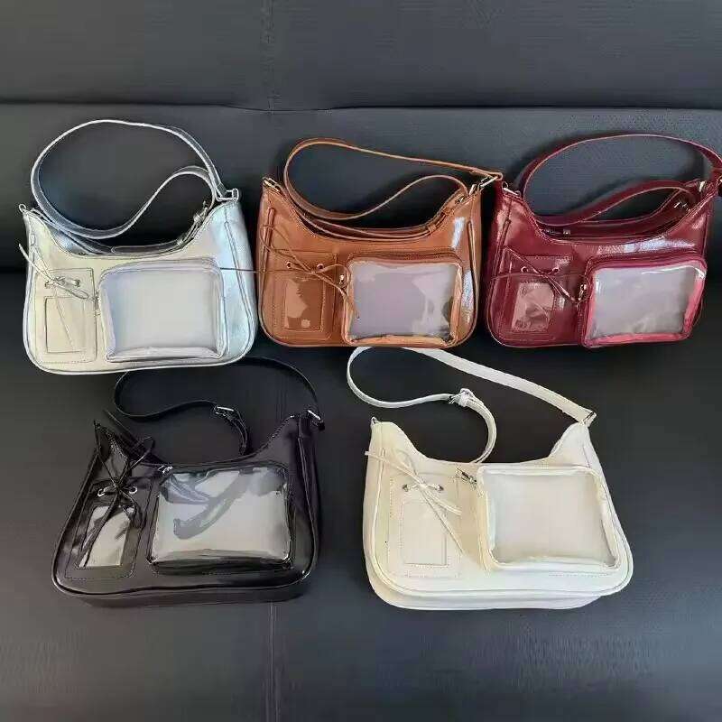 Girls DIY Women Y2K Harajuku Bags Korean Transparent Ita Bag School Crossbody Anime Display Plate Handbag Toy Y260205