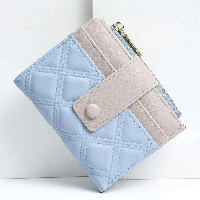 Women Ladies Plain Holder Cute Wallet with Card Slot Leather Purses Portable Coin Purse Large Capacity Money Bag Y260206