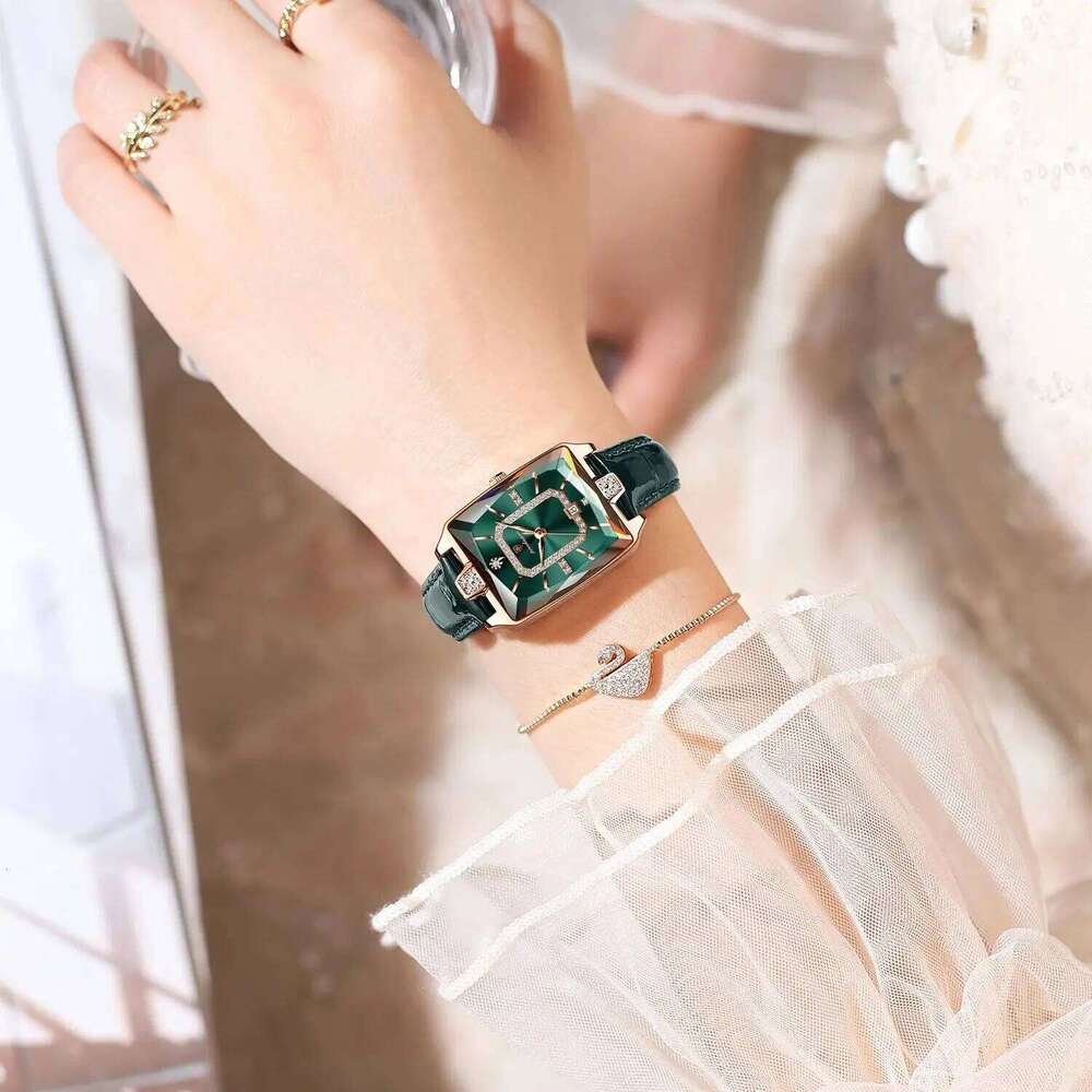 POEDAGAR Top High Quality Women Wristwatch Waterproof Date Leather Watch For Woman Quartz Luxury Rectangle Women's Watches Reloj Z260206