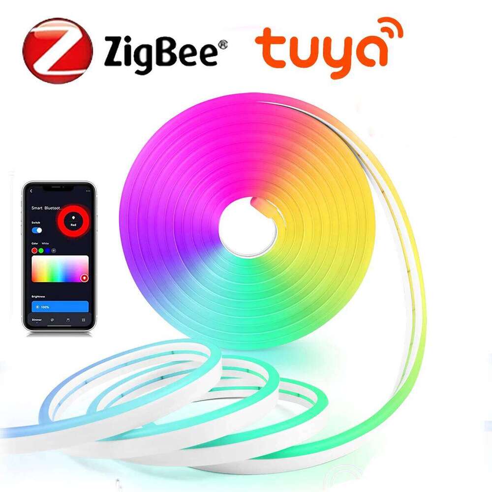 5V RGB Strip Light 1M- 5M USB Waterproof Flexible Ribbon Tape LED Neon Lights With Tuya Zigbee Need Gateway Hub Home Decor Z260206