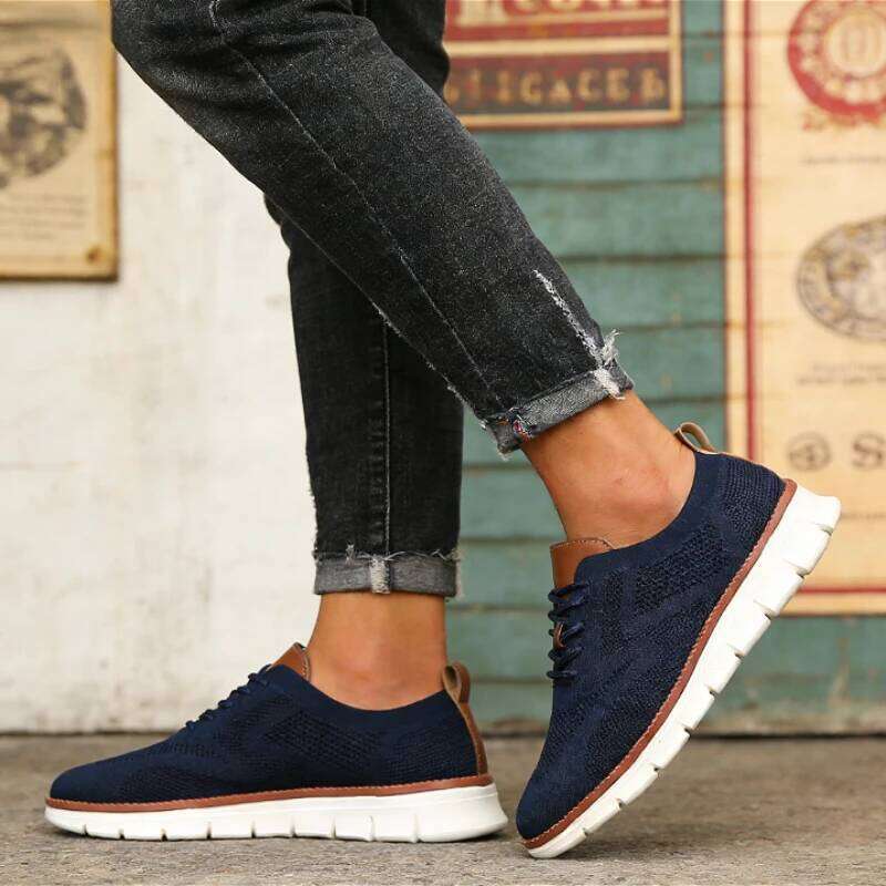 Outdoor Causal Sneakers Lightweight Breathable Mesh Soft Sold Walking Comfortable Shock-absorbing Trendy Shoes for Men