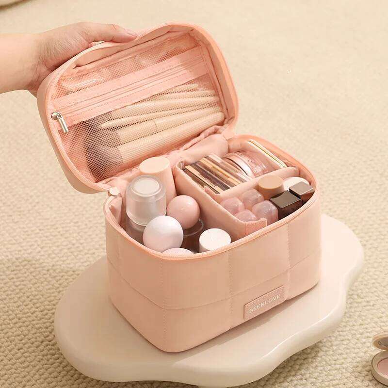 High Capacity Portable Travel Cosmetic Bag Women's Handheld Shower Kit Organizer Waterproof Makeup Brush Storage Pouch Y260206
