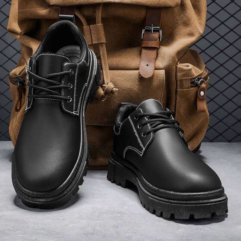 Spring and Autumn New Personalized Large Size Men's Formal Business Wear-Resistant Thick-Soled British Style Large-Toe Shoes, Trendy Casual Shoes