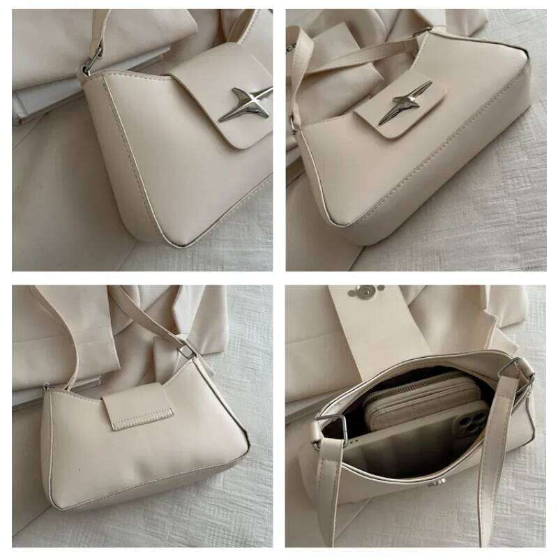 Vintage Bags Small Purse for Women Classic PU Leather Shoulder Ladies Underarm Handbag Fashionable Crossbody Bag Y260205