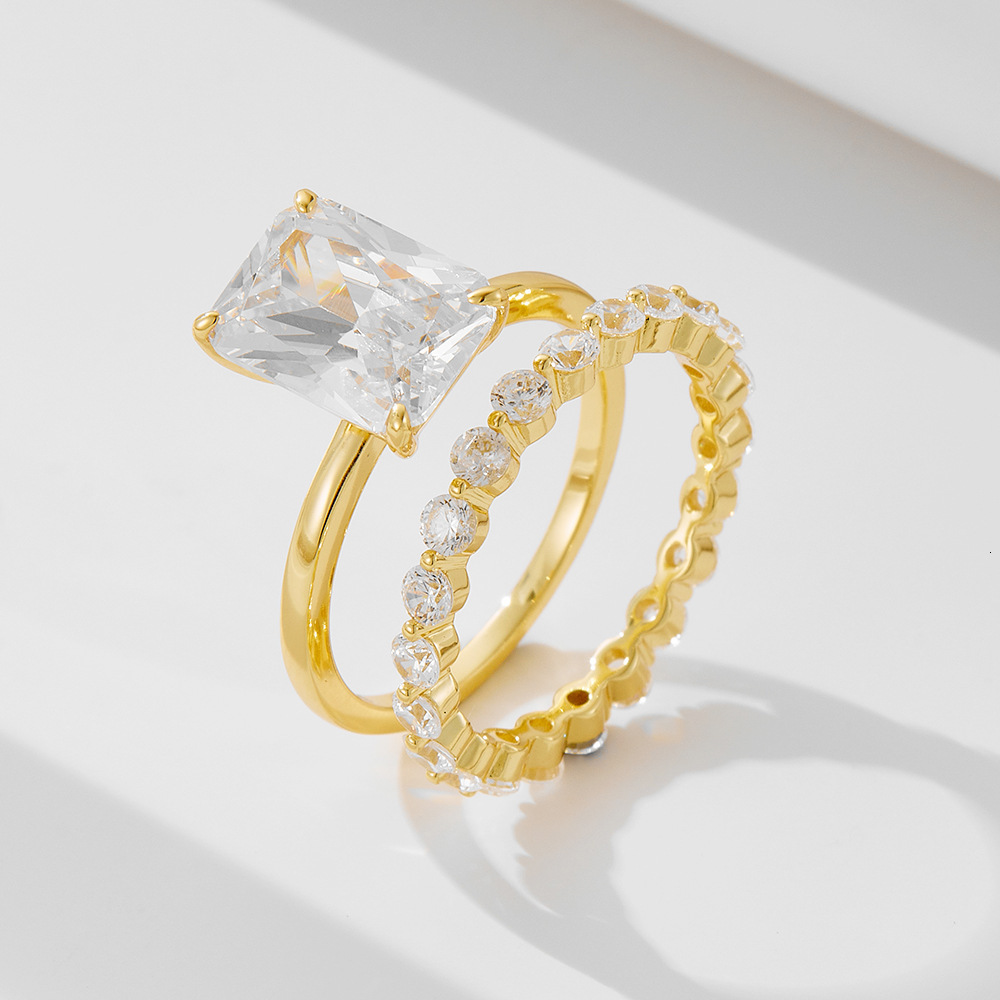 S925 Silver Wedding Banquet Set Combination Ring Hand Accessories