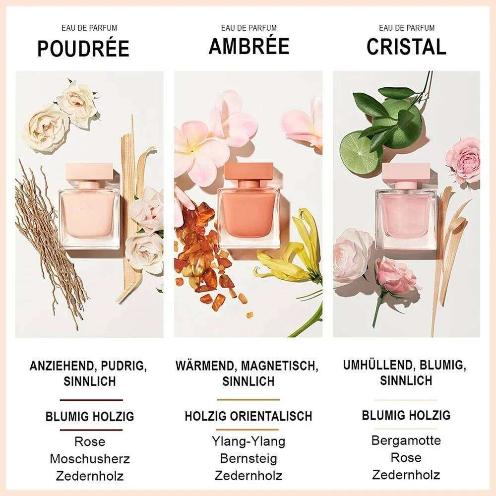 90ml Brand Women Long Lasting Woody Floral Eau de Parfum EDP Pure Musk Extract Women's Everyday Essential Perfume Gift H260206