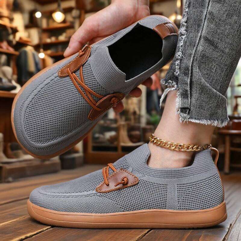 Wide Toe Box Barefoot Shoe for Women Zero Drop Sole Minimalism Walking Breathable Non-slip Flats Loafer Mens Driving Shoes