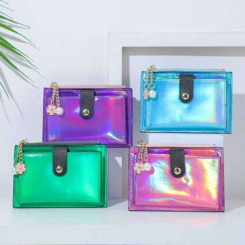 Holder Wallet for Women, Womens Zipper Wallets with Credit Slots, PU Card Case Slim Front Pocket Coin Purse Y260206