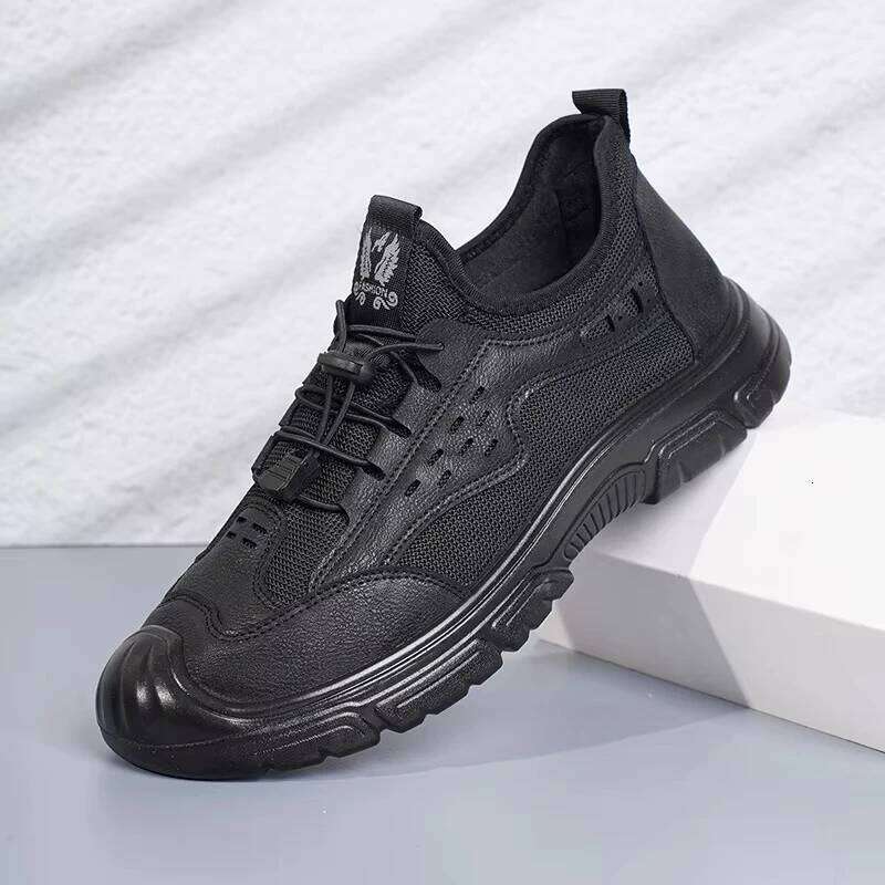 Summer Men'S Breathable Mesh Casual Trendy Hiking Sandals Hollow Anti Slip Comfortable Beach Shoes