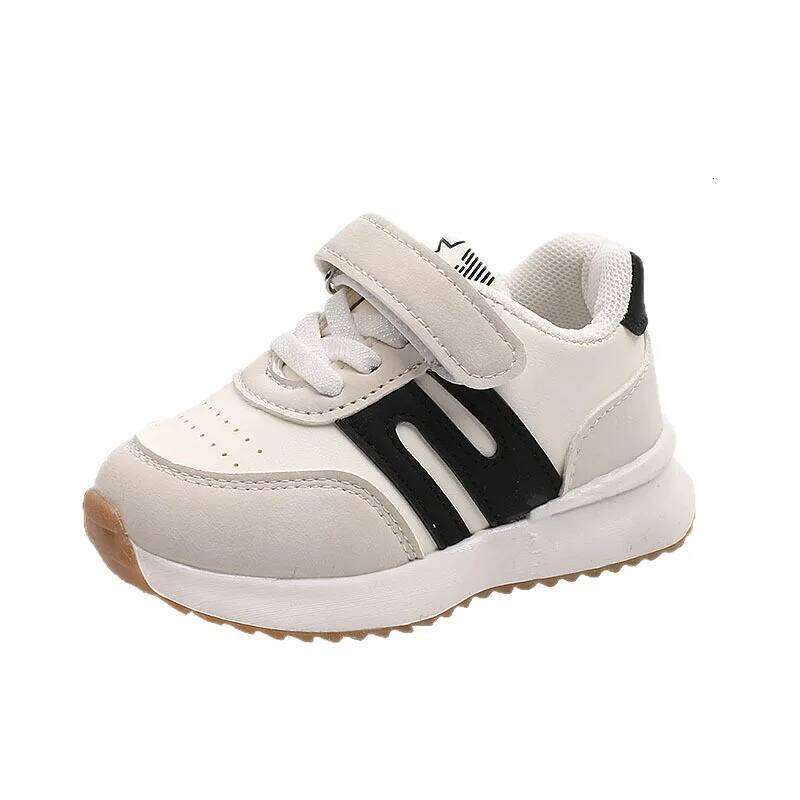 Four Seasons Children's Sneakers Brown Leather Fashion Lightweight Boys Girls Board 2-6 Years Old Kid Baby Casual Shoes 26Y0206