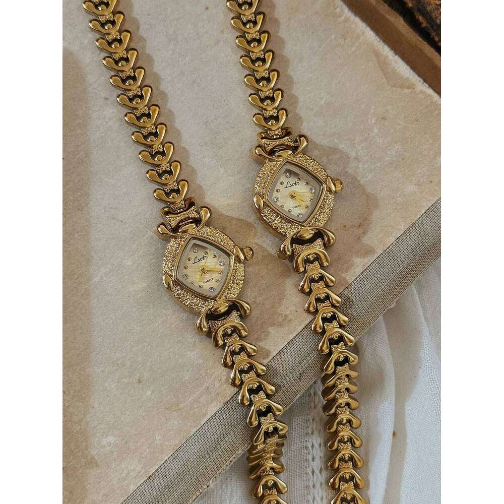 1 Piece New French-Style Gold Vintage Copper Alloy Strap, Elegant Niche, with a Sense of Sophistication, Fashionable, Simple, Luxurious, Elegant, Comp