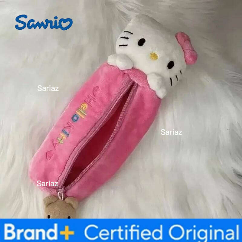 Sanrio 2026 Kawaii Hello Kitty Pencil Case Cute Student Cartoon Stationery Storage Bag Exquisite Gift H260206