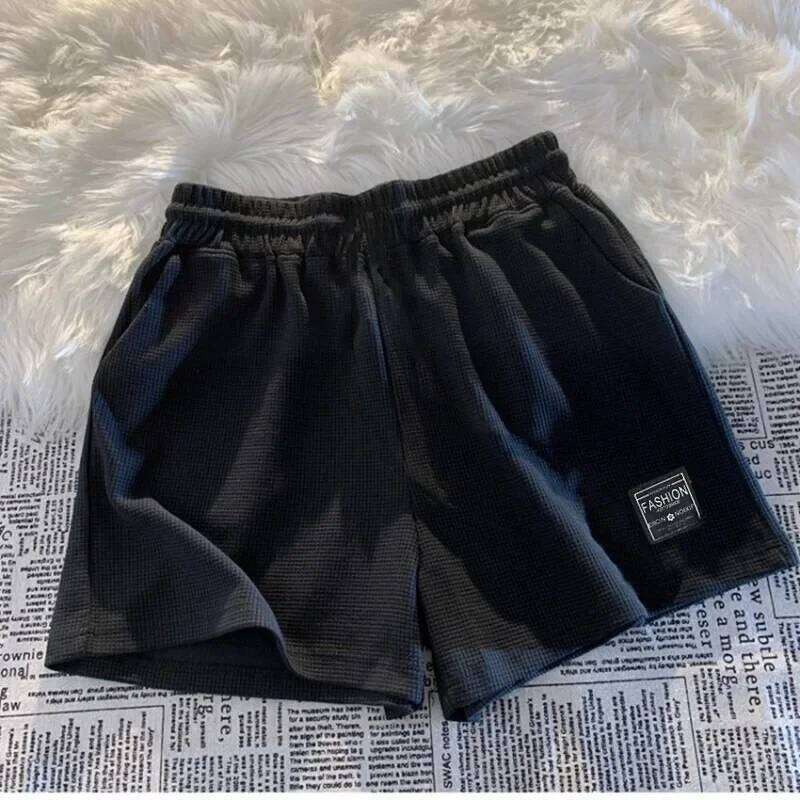 Waffle Comfortable Casual Sports Women's Summer Loose Home Pajama Pants Wear Pocket Shorts XJ260206