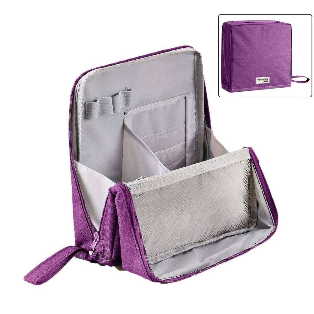 1 multi-purpose large-capacity Oxford cloth vertical makeup bag, portable waterproof with compartment Y260206
