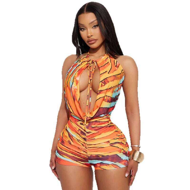 STYLISH LADY Colorful One Piece Swimsuits 2025 Summer Women Halter Sleeveless Backless Hollow Out Sexy Beach Bikinis Z260206
