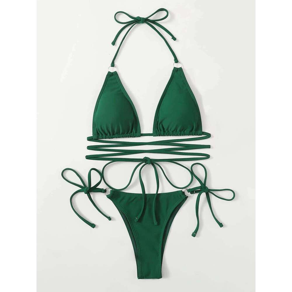 Sexy Micro Bikini 2025 Woman Swimsuit Criss Cross Swimwear Women String Thong Bikinis Set Female Bathing Suit Beach Wear biquini Z260206