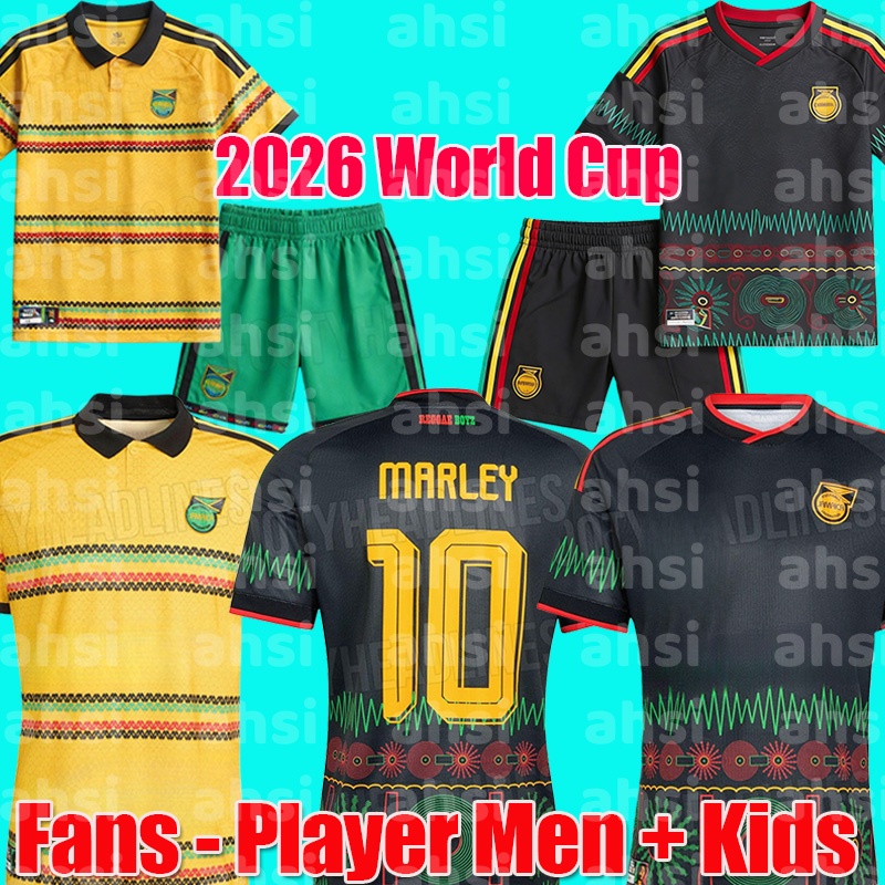 Jamaica Bob Marley 2026 World Cup home away men kids jamaica soccer jersey 25 26 jamaica 26 football shirt BAILEY LOWE MORRISON jerseys