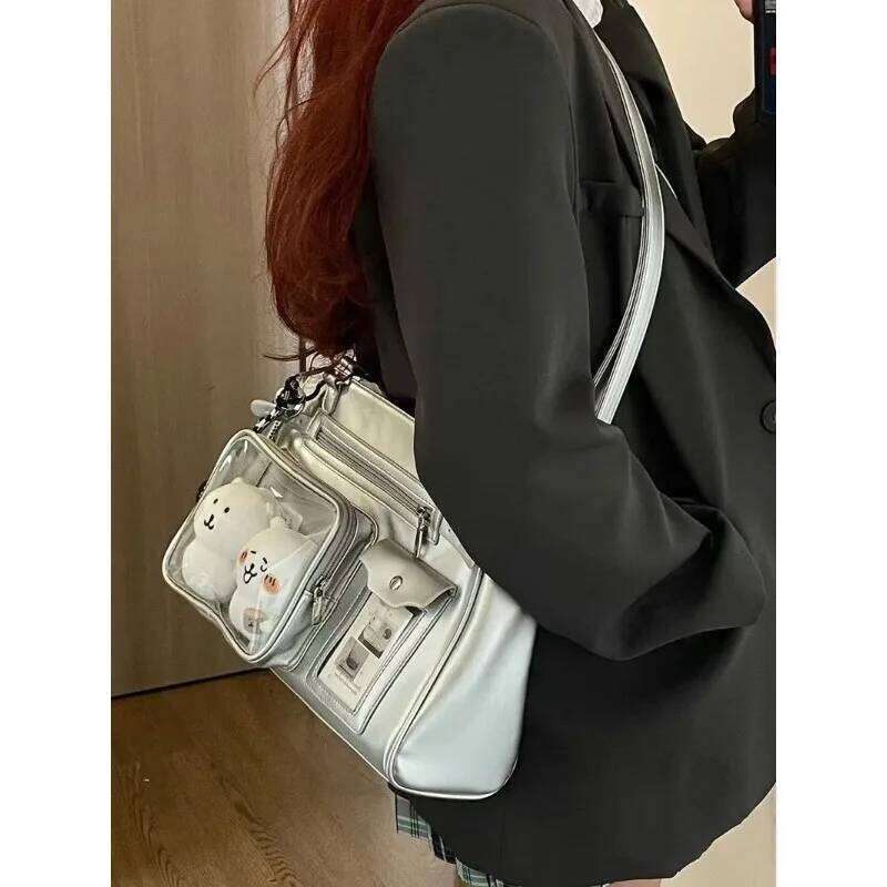 New Niche Design Girl's Sweet Cool Ulzzang Ita Daily Commuting Shoulder Women's Comic Exhibition Crossbody Bag Y260205