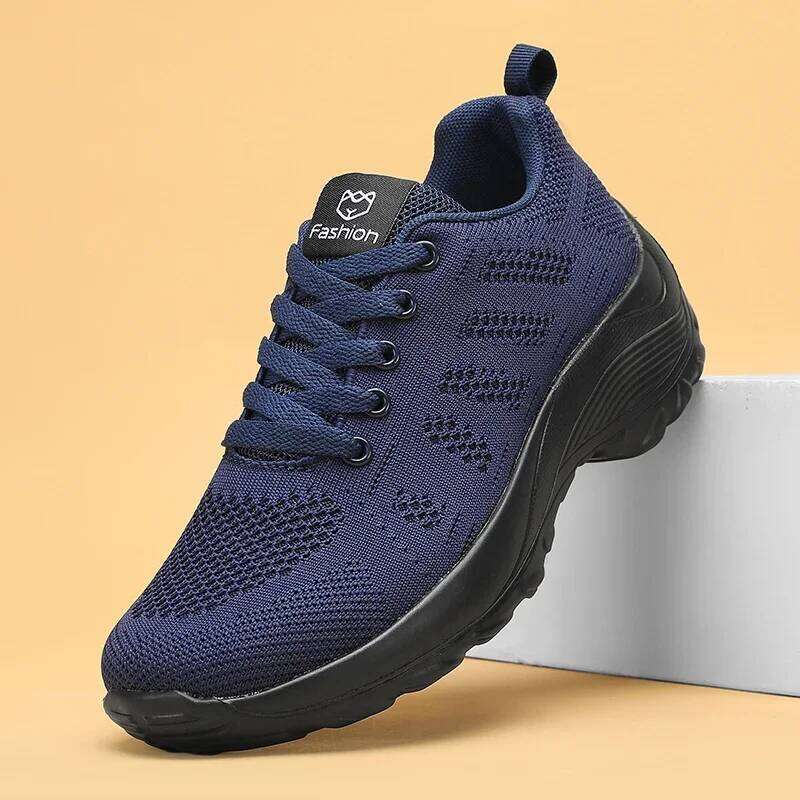 2025 Women's Walking Running Lightweight Breathable Fashionable Knitted Tennis Shoes Comfortable Activity Sneakers Women