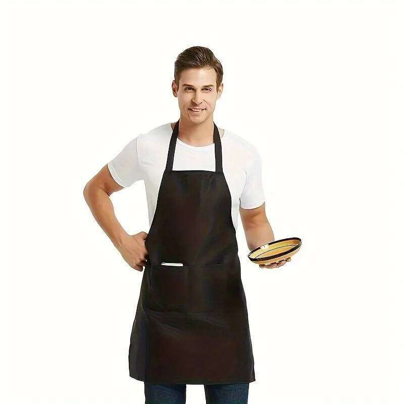 4pcs Adjustable Canvas Aprons with Pockets Comfort Fit for Cooking Chefs Waiters BBQs Hairdressers Easy Clean S260205