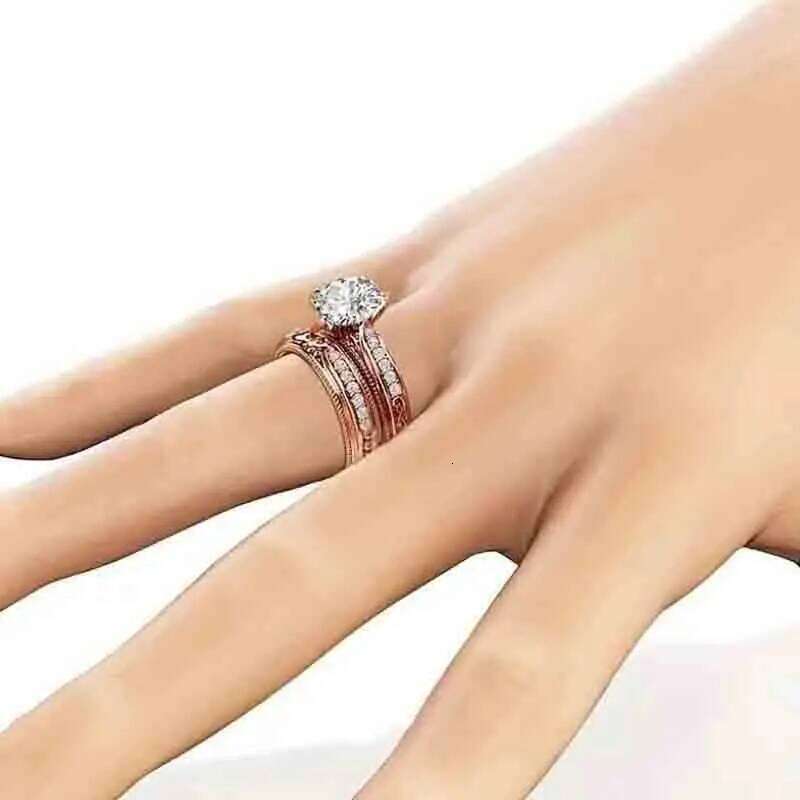 2025 New High End Exquisite Cubic Zirconia Ring for Women's Fashion, Elegance, and Temperament Wedding Jewelry Design W260206