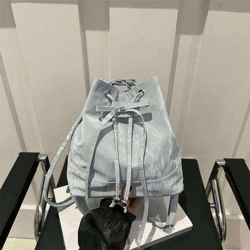 Trendy Women's Buet Crossbody Bag Dstring Design Versatile High Quali Small Size Faionable Casual ex Bapa Y260205