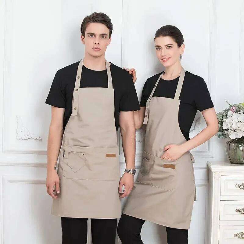 New Fashion Kitchen Aprons Woman Men Chef Work Apron for Grill Restaurant Bar Shop Cafes Beauty Nails Studios Uniform S260205