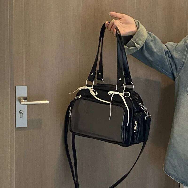 Preppy Style Ita Bag Commuter Underarm Sac Femme Japanese Transparent Bolsos De Mujer Daily Shoulder Bags for Woman Bolso Y260205