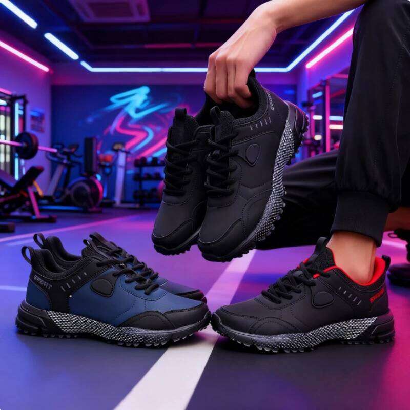 Casual for Men Pu Leather Trail Outdoor Hiking Mountaineering Camping Running Shoes Anti-slip Fashion Sneakers