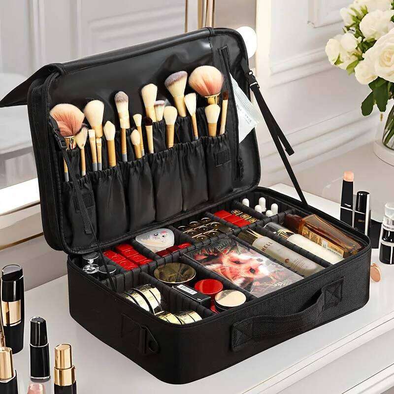 Professional Case Female Travel Big Capacity Beauty Nail ToolBox Cosmetic Organizer Suitcases For Makeup Storage Boxs Y260206
